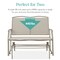 Best Choice Products 2-Person Outdoor Swing Glider, Steel Patio Loveseat, Bench Rocker w/ Armrests